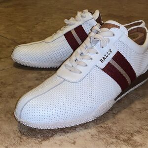Bally Men's Sneakers (white)- US 12 (Excellent condition) FREE wooden shoe tree